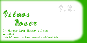 vilmos moser business card